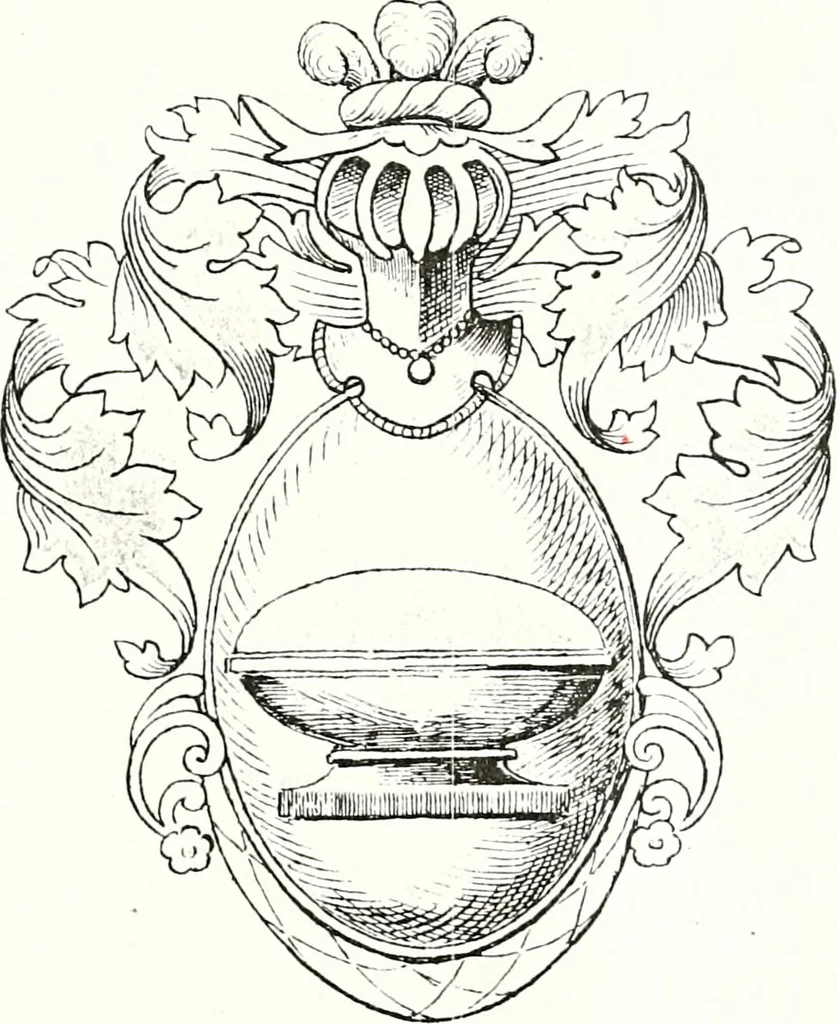 An illustration from Archives héraldiques suisses. Schweizer archiv für heraldik, 1887, leaf 622