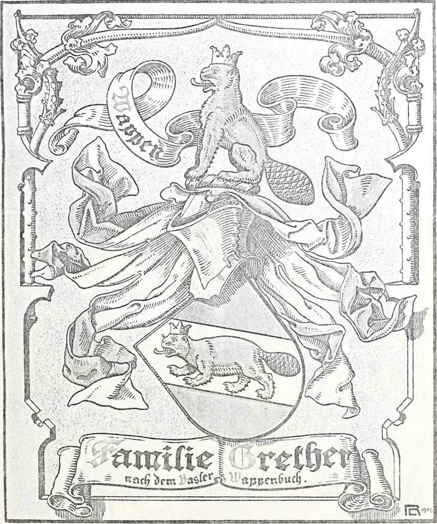 An illustration from Archiv für Stamm- und Wappenkunde, 1903, leaf 76