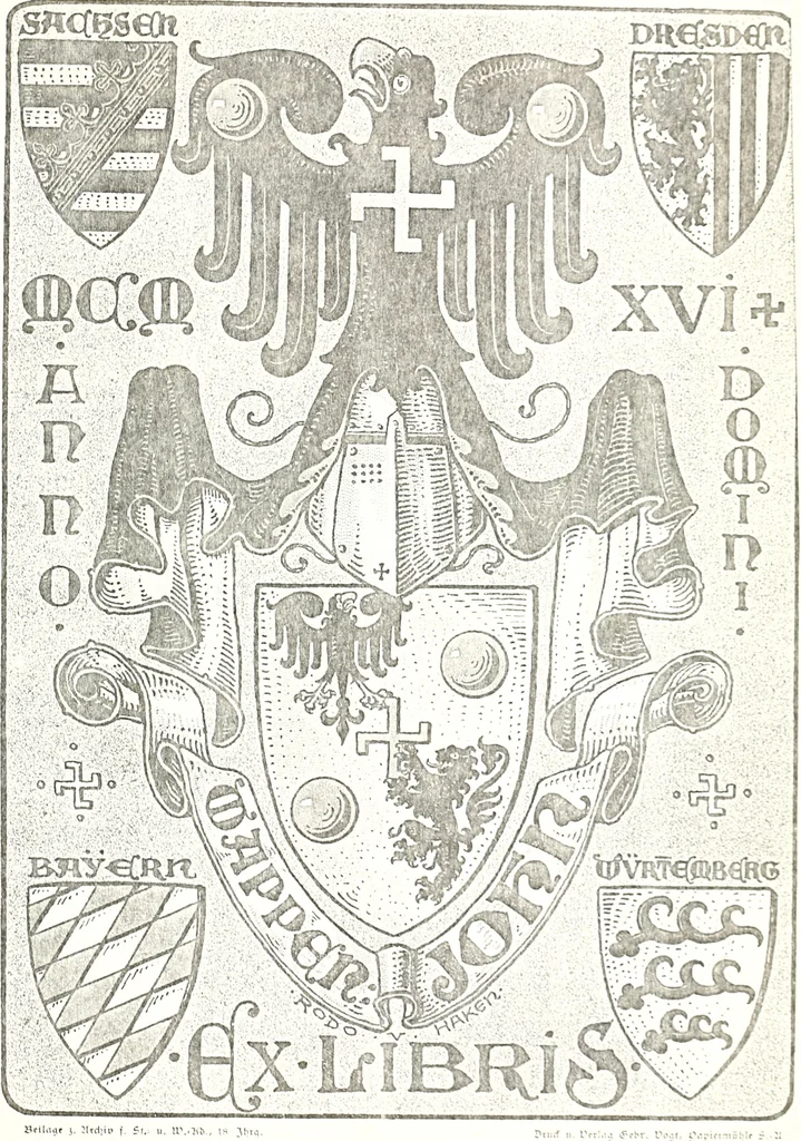 An illustration from Archiv für Stamm- und Wappenkunde, 1903, leaf 338