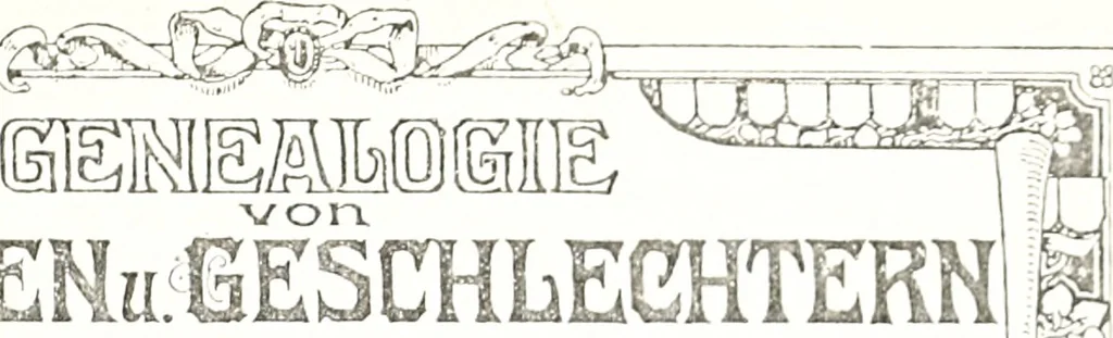 An illustration from Archiv für Stamm- und Wappenkunde, 1903, leaf 64