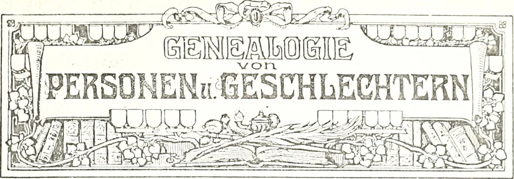 An illustration from Archiv für Stamm- und Wappenkunde, 1903, leaf 98