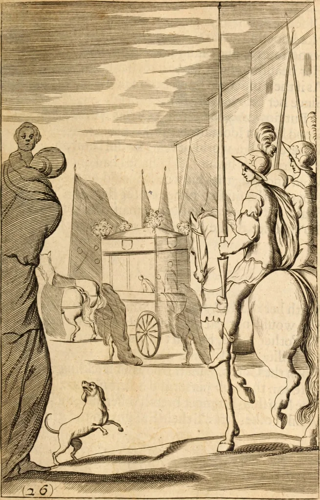 An illustration from Argalus and Parthenia, 1684, leaf 208