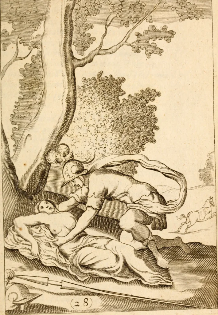 An illustration from Argalus and Parthenia, 1684, leaf 216