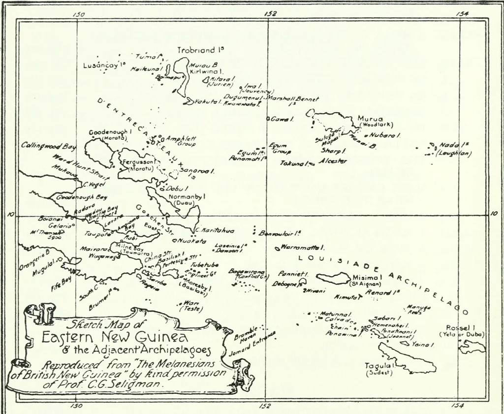 An illustration from Argonauts of the western Pacific; an account of native enterprise and adventure in the Archipelagoes of Melanesian New Guinea. With a pref. by Sir James George Frazer, 1922, leaf 36