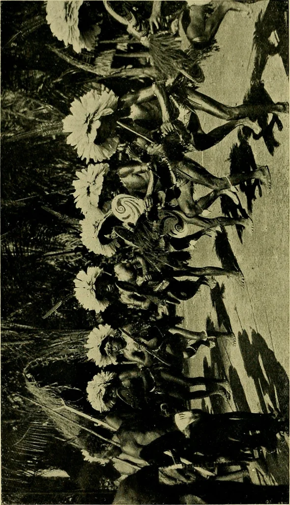 An illustration from Argonauts of the western Pacific; an account of native enterprise and adventure in the archipelagoes of Melanesian New Guinea, 1922, leaf 105