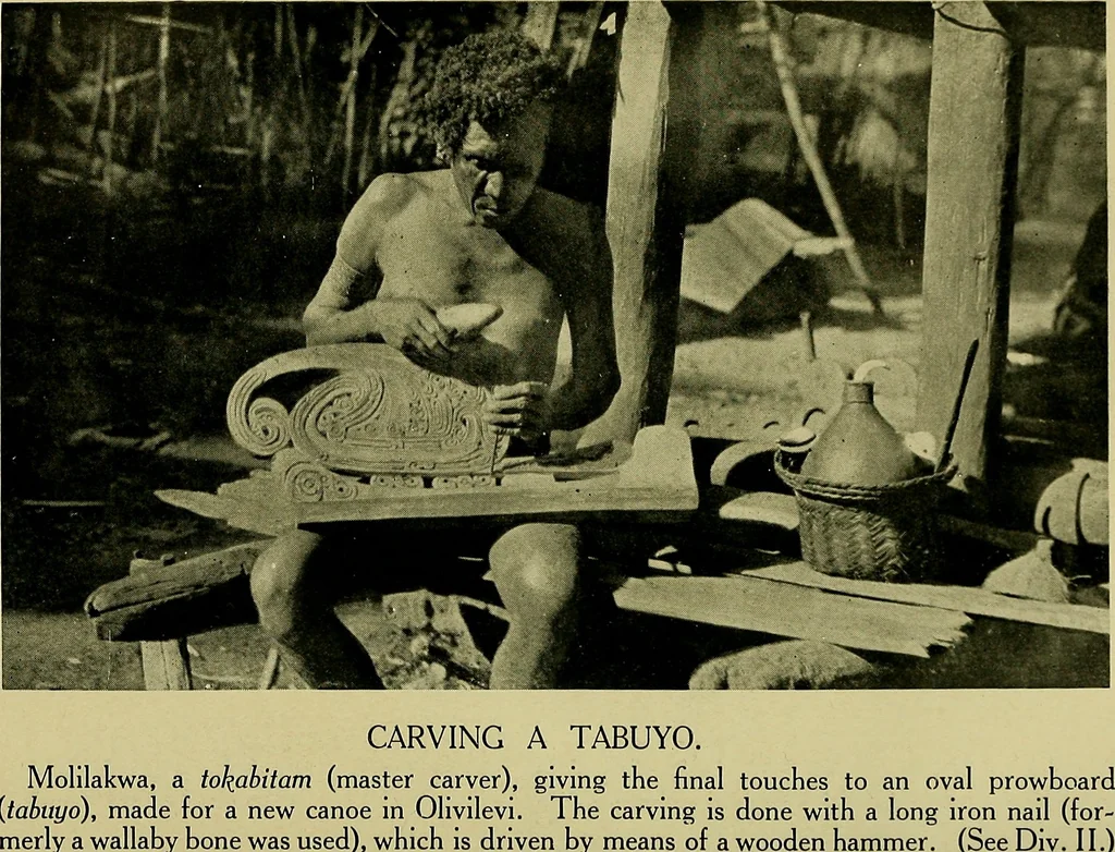 An illustration from Argonauts of the western Pacific; an account of native enterprise and adventure in the archipelagoes of Melanesian New Guinea, 1922, leaf 187