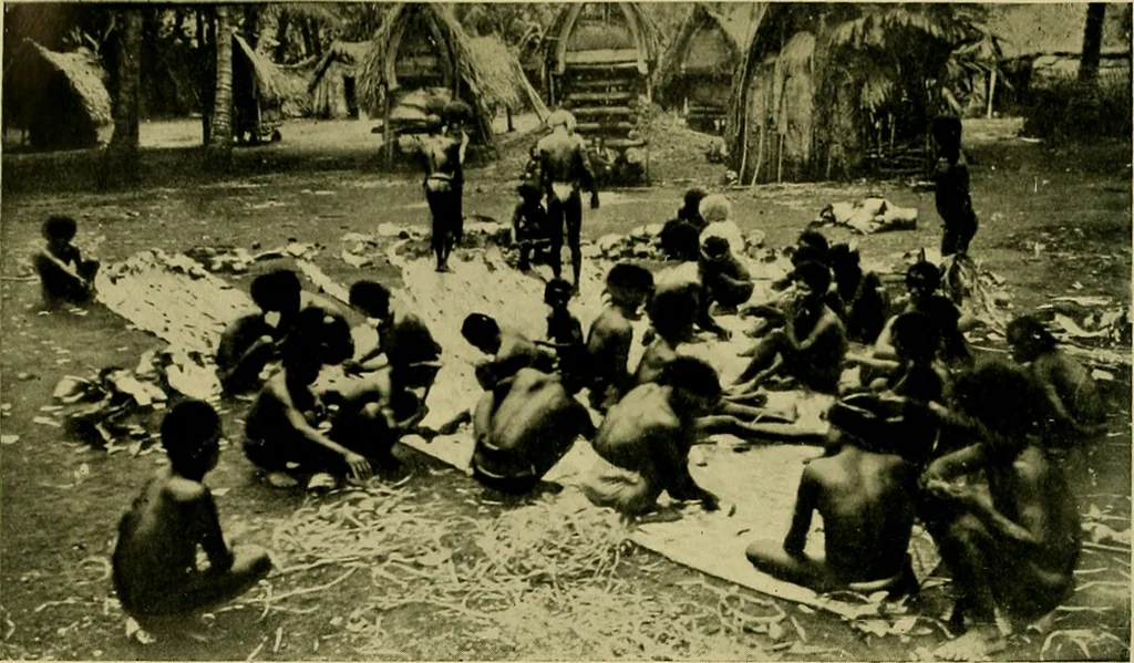 An illustration from Argonauts of the western Pacific; an account of native enterprise and adventure in the archipelagoes of Melanesian New Guinea, 1922, leaf 203