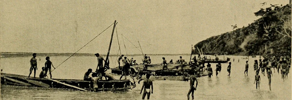 An illustration from Argonauts of the western Pacific; an account of native enterprise and adventure in the archipelagoes of Melanesian New Guinea, 1922, leaf 214