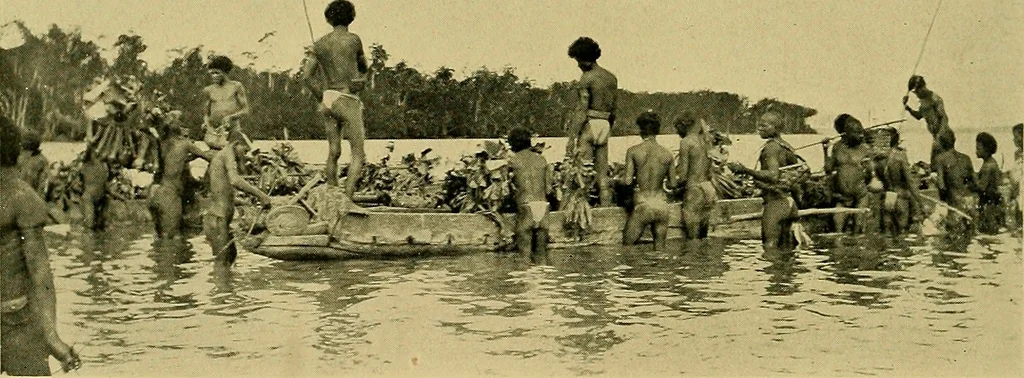An illustration from Argonauts of the western Pacific; an account of native enterprise and adventure in the archipelagoes of Melanesian New Guinea, 1922, leaf 239
