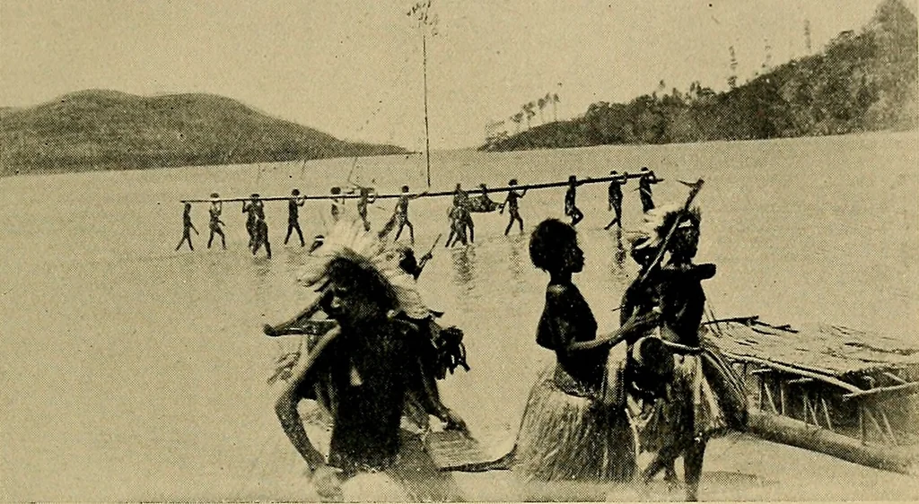 An illustration from Argonauts of the western Pacific; an account of native enterprise and adventure in the archipelagoes of Melanesian New Guinea, 1922, leaf 76