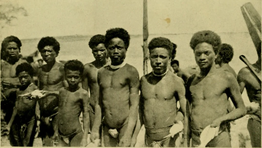 An illustration from Argonauts of the western Pacific; an account of native enterprise and adventure in the archipelagoes of Melanesian New Guinea, 1922, leaf 93