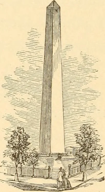 An illustration from Arguments on behalf of the Bunker Hill Monument Association before the mayor and aldermen of Charlestown : in favor of the new avenue to the monument, 1869, leaf 81