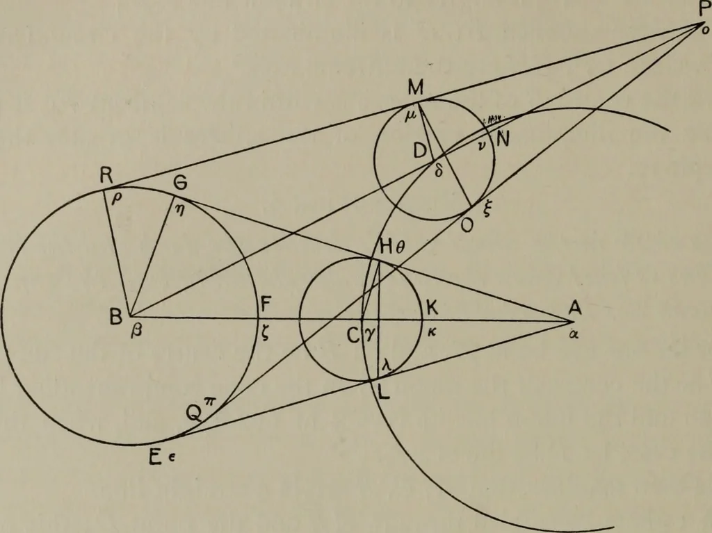 An illustration from Aristarchus of Samos, the ancient Copernicus; a history of Greek astronomy to Aristarchus, together with Aristarchus's Treatise on the sizes and distances of the sun and moon, 1913, leaf 375