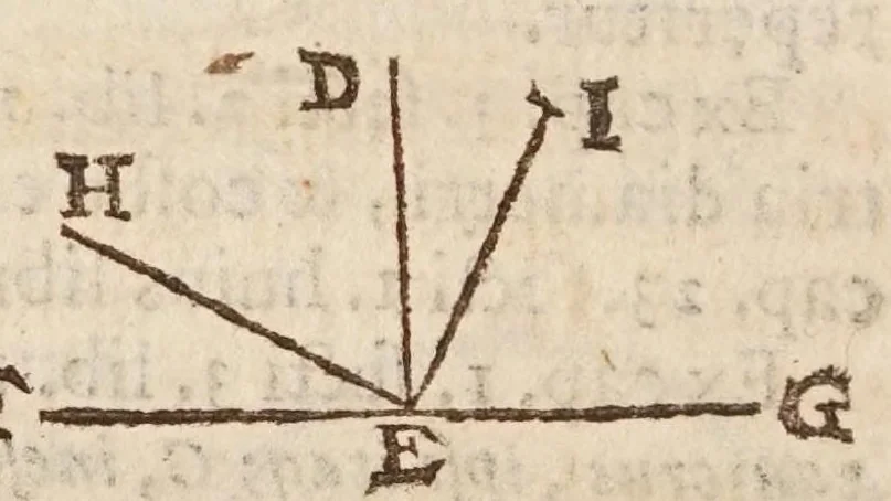 An illustration from Aristotelis loca mathematica ex vniuersis ipsius operibus collecta, & explicata : Aristotelicae videlicet expositionis complementum hactenus desideratum : accessere De natura mathematicarum scientarium tractatio : atq; Clarorum mathematicorum chronologia, 1615, leaf 44