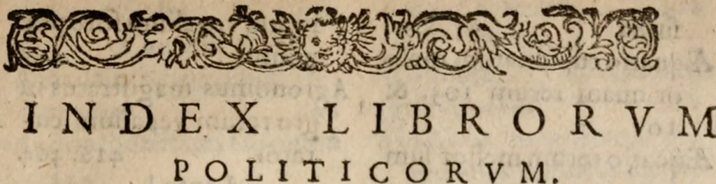 An illustration from Aristotelis Politica, 1601, leaf 582