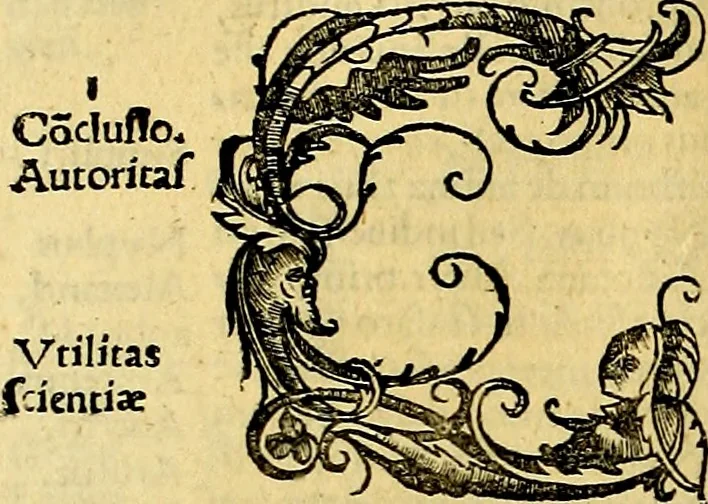 An illustration from Aristotelis Stagyritae Libri de Coelo IIII, 1519, leaf 483