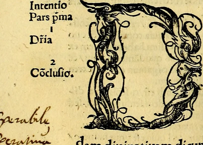 An illustration from Aristotelis Stagyritae Libri de Coelo IIII, 1519, leaf 607