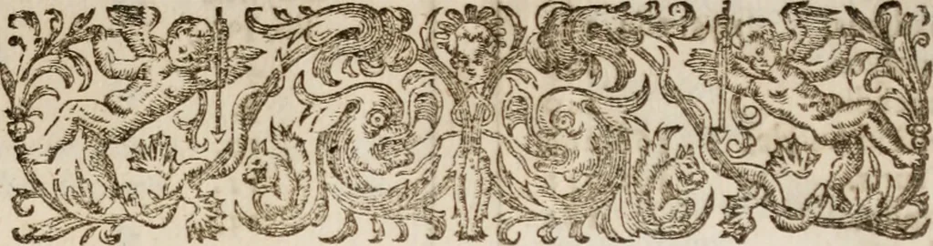 An illustration from Aristotelous technēs rētorikēs, biblia tria = Aristotelis de rhetorica seu arte dicendi libri tres, græcolat. : contextu græco, ad exemplaria selectiora emendato : latino, paraphrasi, vbi opus, intertexto : vtroque, etiam in particulas distincto : margini interiori, adscriptis locis authoris, exipso citatis, vel en parallēlo similibus : exteriori, adposita analytica methodo, cuius tabulæ synopticæ, in sua loca distributæ, 1619, leaf 252