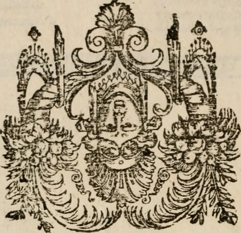 An illustration from Aristotelous technēs rētorikēs, biblia tria = Aristotelis de rhetorica seu arte dicendi libri tres, græcolat. : contextu græco, ad exemplaria selectiora emendato : latino, paraphrasi, vbi opus, intertexto : vtroque, etiam in particulas distincto : margini interiori, adscriptis locis authoris, exipso citatis, vel en parallēlo similibus : exteriori, adposita analytica methodo, cuius tabulæ synopticæ, in sua loca distributæ, 1619, leaf 257