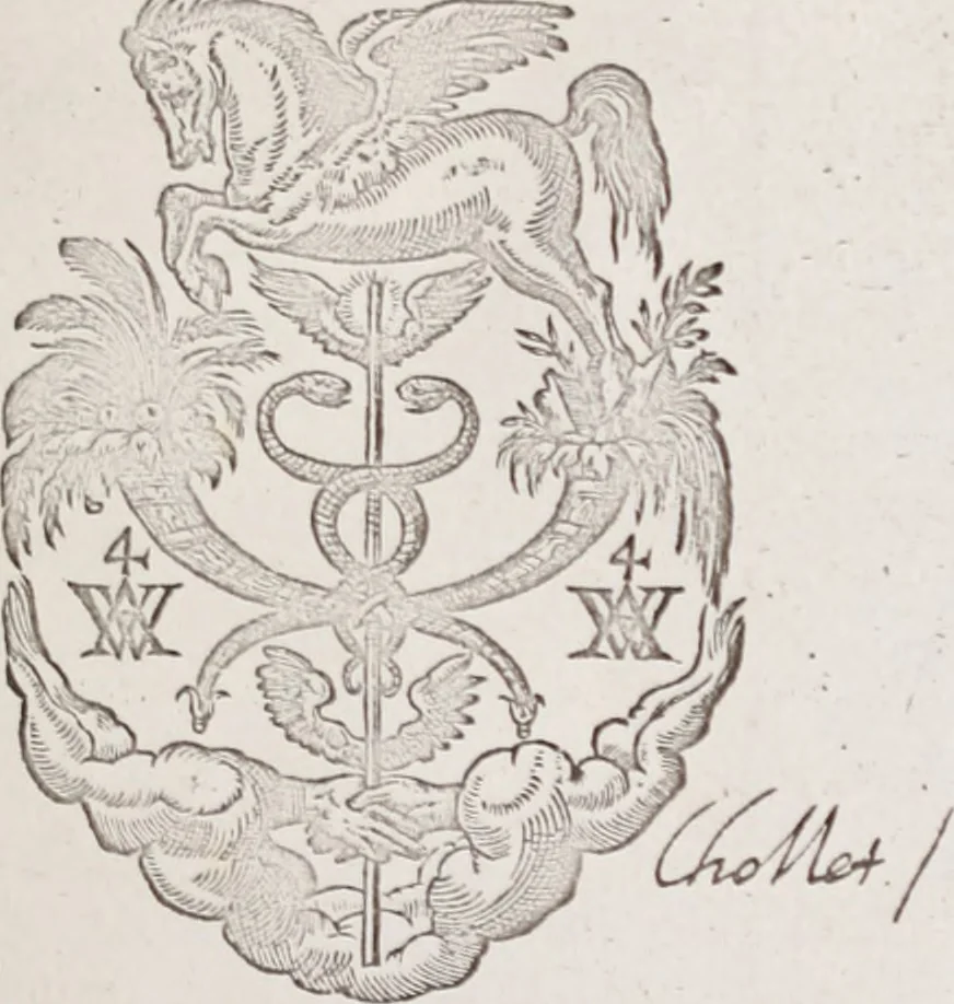 An illustration from Aristotelous ēthikōn Nikomacheiōn biblia deka. Ethicorvm; sive, De moribvs, ad Nicomachvm libri decem. Opera Petri Victorij amendati.., 1584, leaf 4