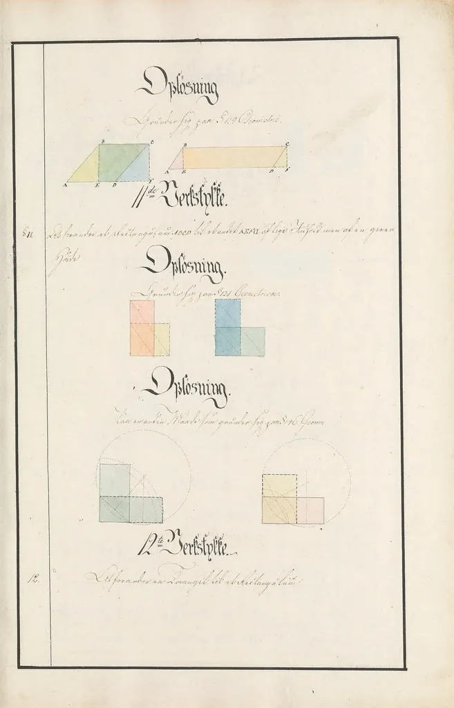 An illustration from Arithmetica, Algebra, Geometrien, transformatio, trigonometrien, landmaalingen, 1770, leaf 261