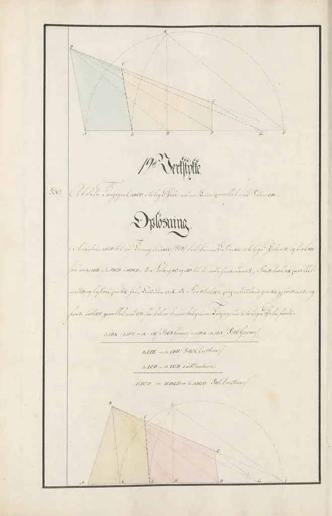 An illustration from Arithmetica, Algebra, Geometrien, transformatio, trigonometrien, landmaalingen, 1770, leaf 294