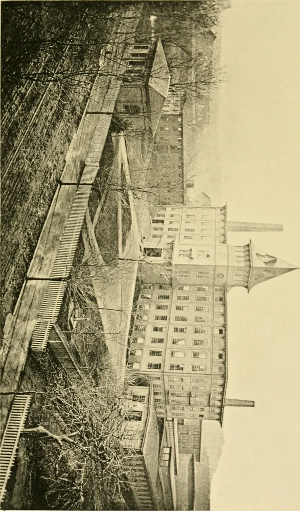 An illustration from The Arlington Mills : a historical and descriptive sketch, with some account of the worsted dress-goods manufacture in the United States, 1891, leaf 38