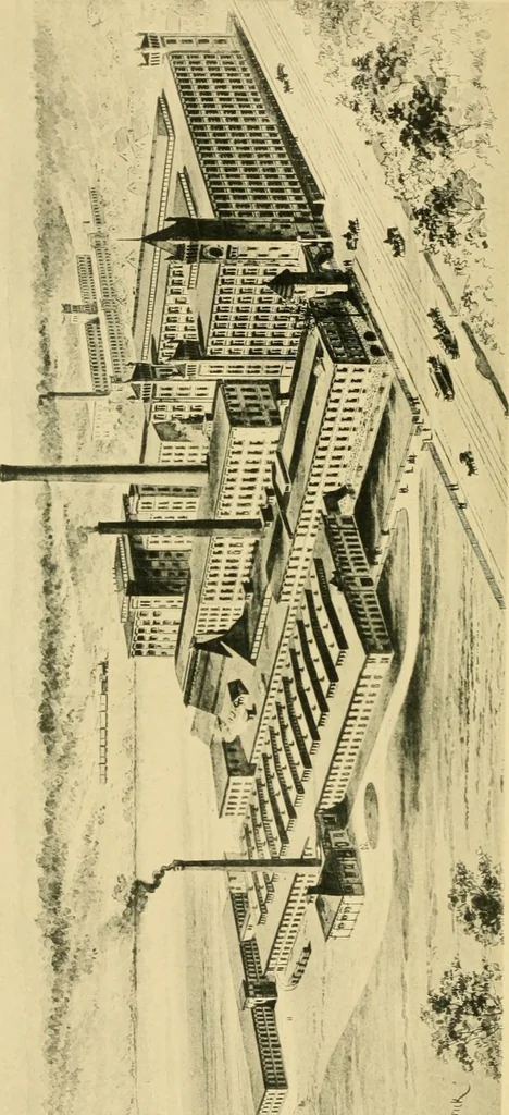An illustration from The Arlington Mills : a historical and descriptive sketch, with some account of the worsted dress-goods manufacture in the United States, 1891, leaf 5