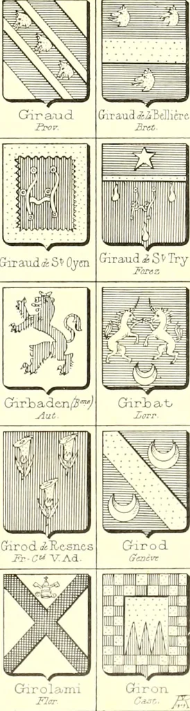 An illustration from Armoiries des familles contenues dans l'Armorial général de J.B. Rieststap [sic], 1903, leaf 112