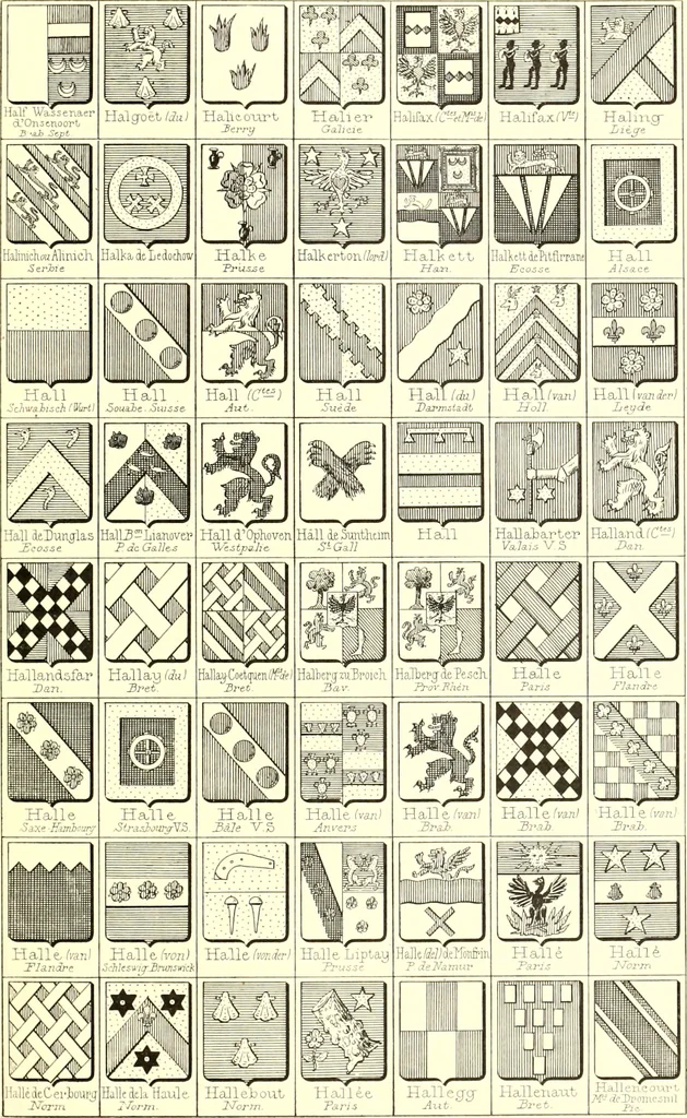 An illustration from Armoiries des familles contenues dans l'Armorial général de J.B. Rieststap [sic], 1903, leaf 284