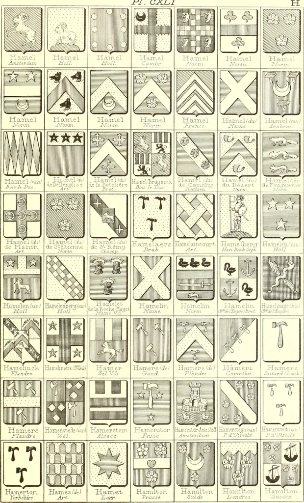An illustration from Armoiries des familles contenues dans l'Armorial général de J.B. Rieststap [sic], 1903, leaf 290