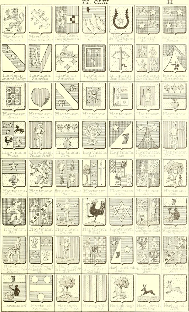 An illustration from Armoiries des familles contenues dans l'Armorial général de J.B. Rieststap [sic], 1903, leaf 314