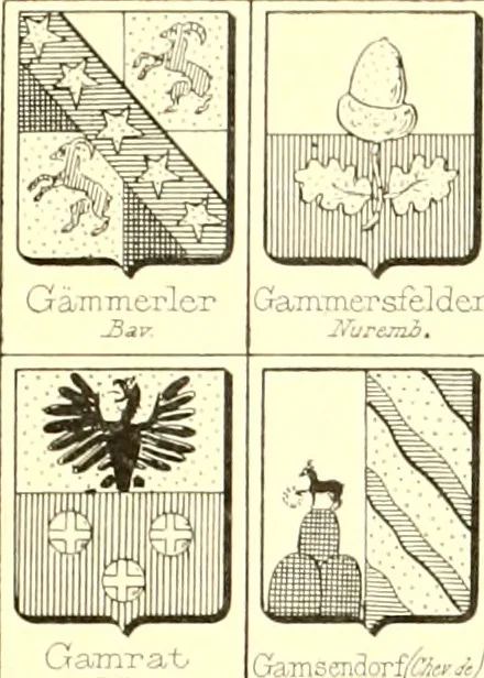 An illustration from Armoiries des familles contenues dans l'Armorial général de J.B. Rieststap [sic], 1903, leaf 32