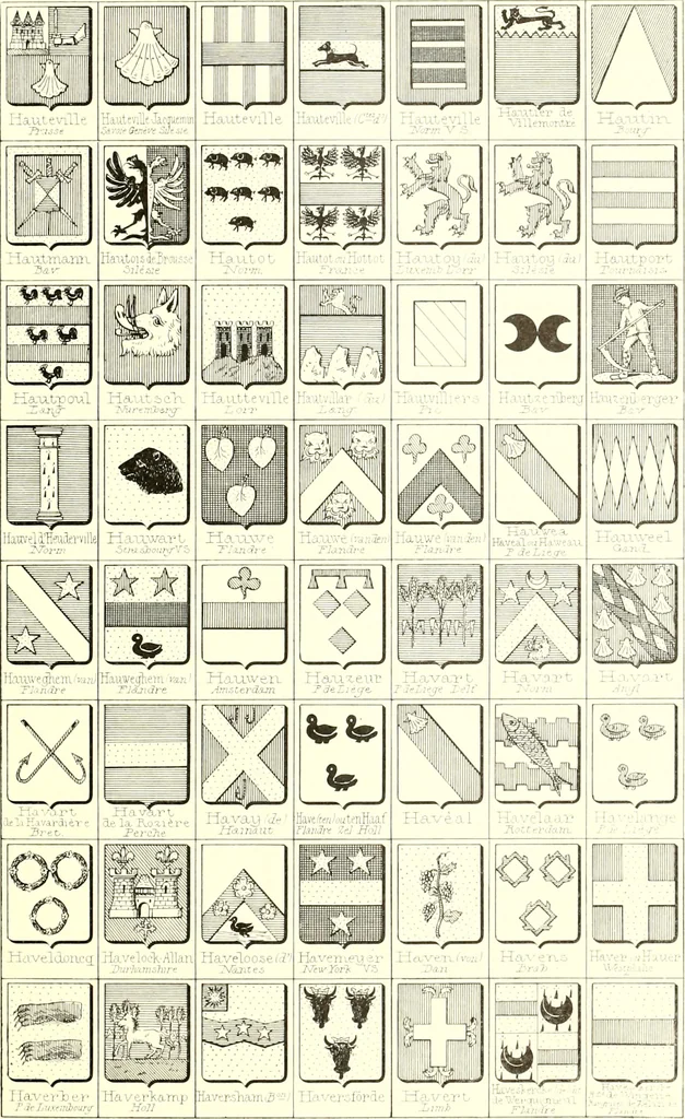 An illustration from Armoiries des familles contenues dans l'Armorial général de J.B. Rieststap [sic], 1903, leaf 330