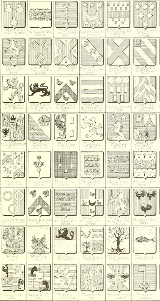 An illustration from Armoiries des familles contenues dans l'Armorial général de J.B. Rieststap [sic], 1903, leaf 336