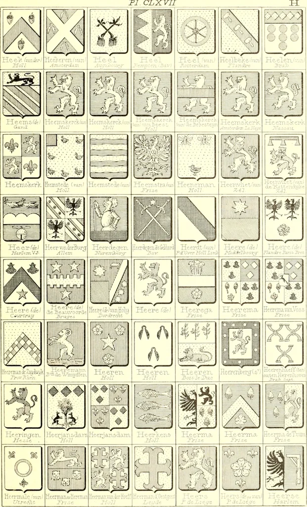 An illustration from Armoiries des familles contenues dans l'Armorial général de J.B. Rieststap [sic], 1903, leaf 344