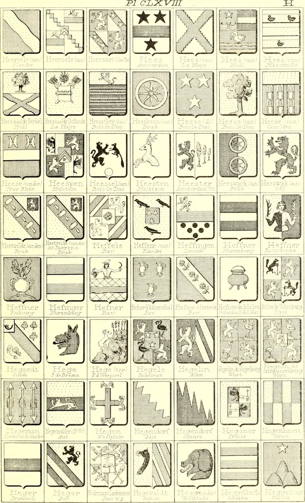 An illustration from Armoiries des familles contenues dans l'Armorial général de J.B. Rieststap [sic], 1903, leaf 346