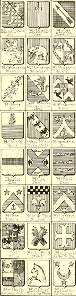 An illustration from Armoiries des familles contenues dans l'Armorial général de J.B. Rieststap [sic], 1903, leaf 356