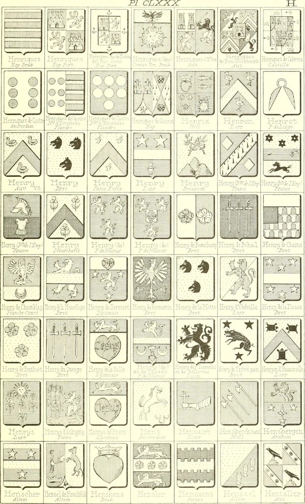 An illustration from Armoiries des familles contenues dans l'Armorial général de J.B. Rieststap [sic], 1903, leaf 370