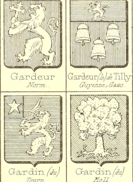 An illustration from Armoiries des familles contenues dans l'Armorial général de J.B. Rieststap [sic], 1903, leaf 38
