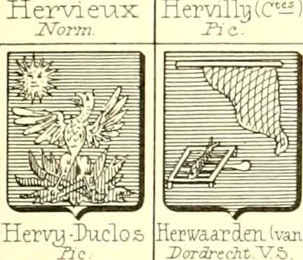 An illustration from Armoiries des familles contenues dans l'Armorial général de J.B. Rieststap [sic], 1903, leaf 388