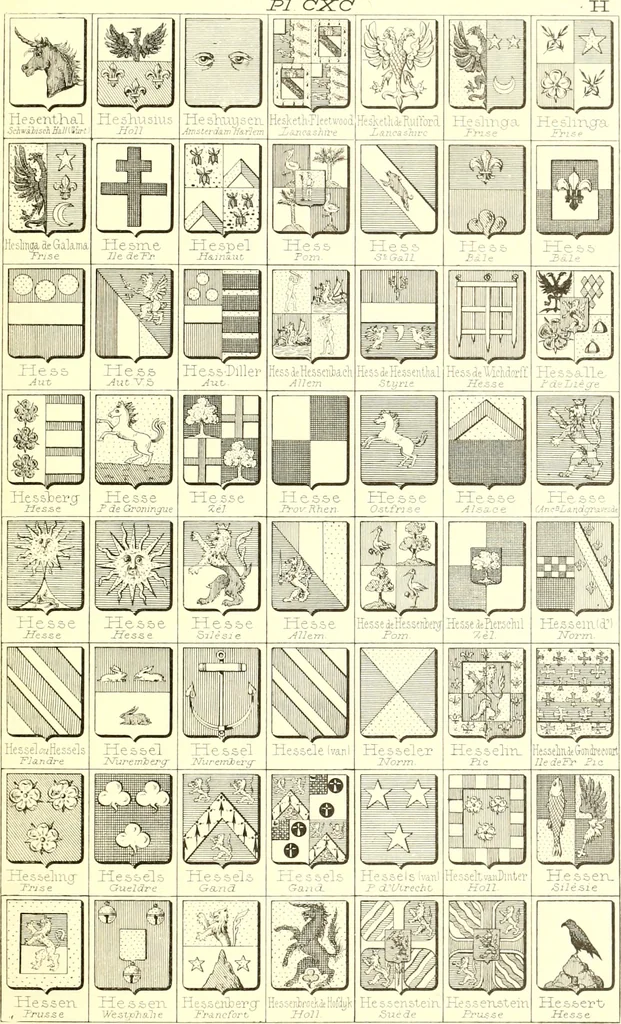 An illustration from Armoiries des familles contenues dans l'Armorial général de J.B. Rieststap [sic], 1903, leaf 390