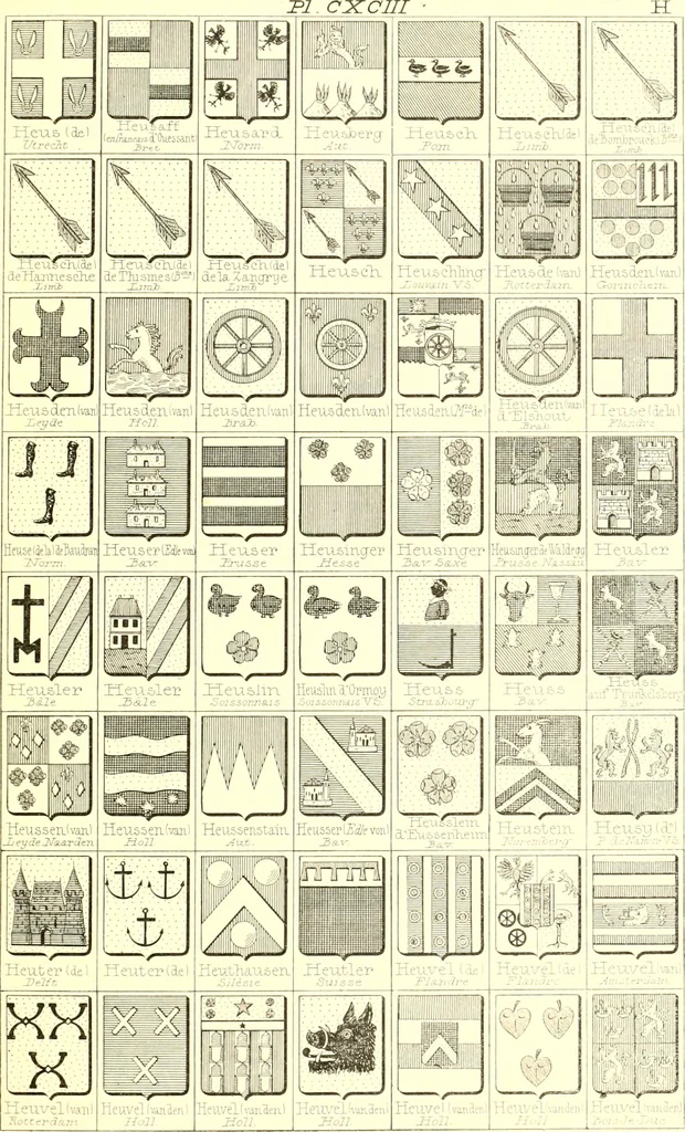 An illustration from Armoiries des familles contenues dans l'Armorial général de J.B. Rieststap [sic], 1903, leaf 396