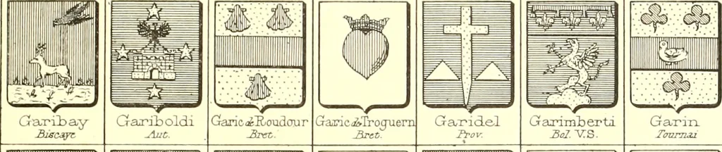 An illustration from Armoiries des familles contenues dans l'Armorial général de J.B. Rieststap [sic], 1903, leaf 40