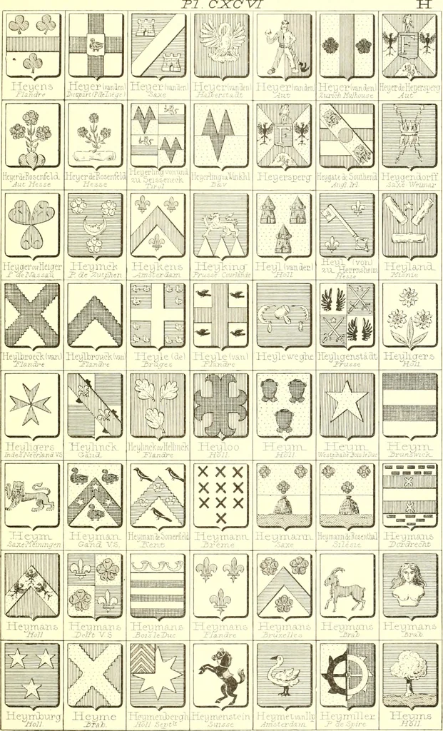 An illustration from Armoiries des familles contenues dans l'Armorial général de J.B. Rieststap [sic], 1903, leaf 402