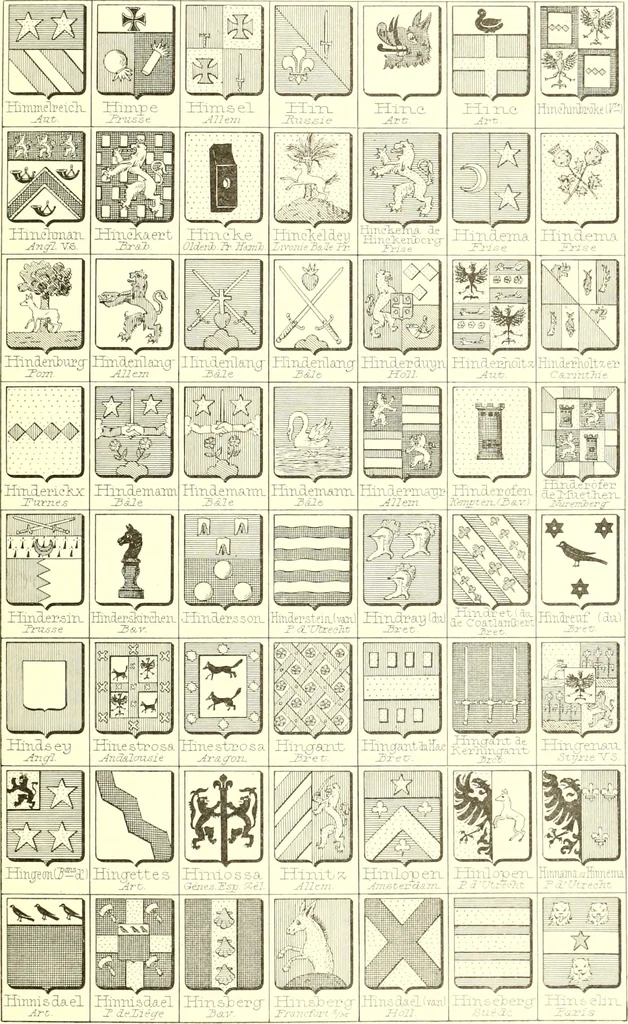 An illustration from Armoiries des familles contenues dans l'Armorial général de J.B. Rieststap [sic], 1903, leaf 412