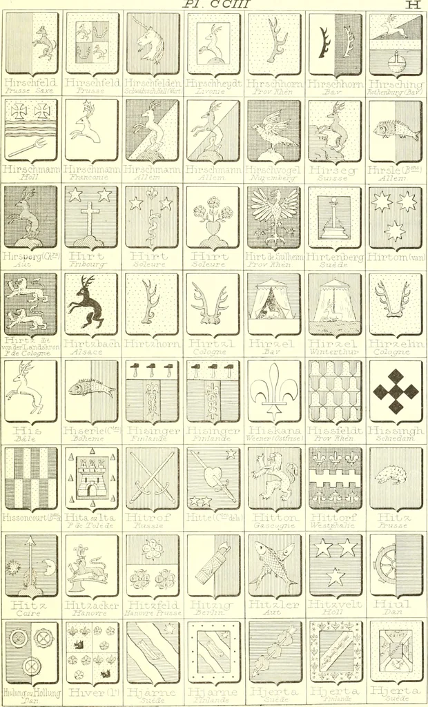 An illustration from Armoiries des familles contenues dans l'Armorial général de J.B. Rieststap [sic], 1903, leaf 416