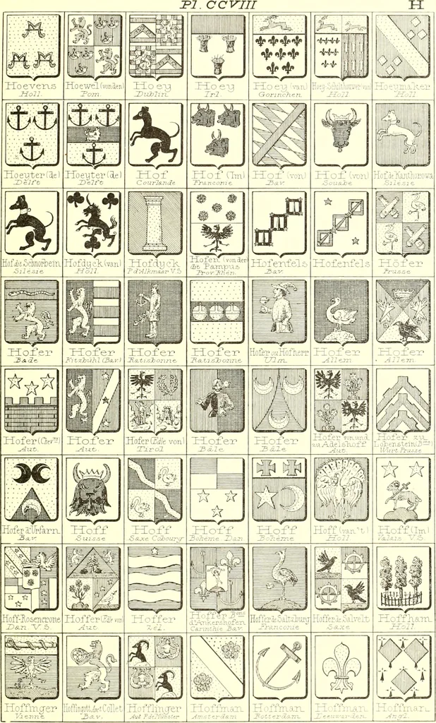 An illustration from Armoiries des familles contenues dans l'Armorial général de J.B. Rieststap [sic], 1903, leaf 426