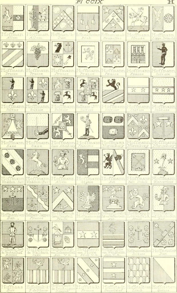An illustration from Armoiries des familles contenues dans l'Armorial général de J.B. Rieststap [sic], 1903, leaf 428