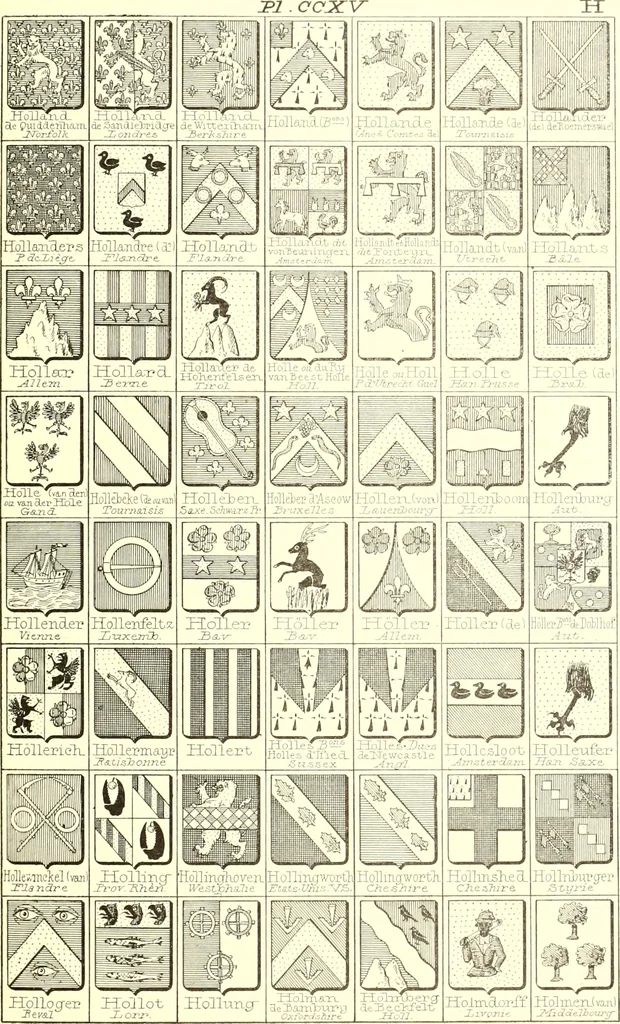 An illustration from Armoiries des familles contenues dans l'Armorial général de J.B. Rieststap [sic], 1903, leaf 440